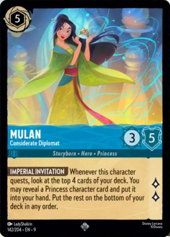 Mulan - Considerate Diplomat - Fabled (9) Single card Disney Lorcana Set 9 Fabled