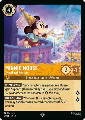 Minnie Mouse - Sweetheart Princess - Fabled (9) Single card Disney Lorcana Set 9 Fabled