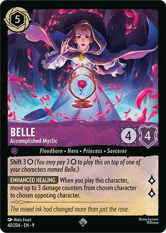 Belle - Accomplished Mystic - Fabled (9) Single card Disney Lorcana Set 9 Fabled