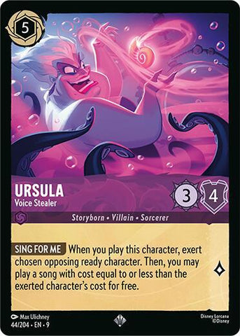 Ursula - Voice Stealer - Fabled (9) Single card Disney Lorcana Set 9 Fabled