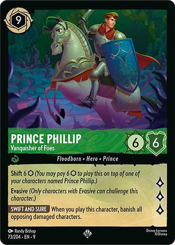 Prince Phillip - Vanquisher of Foes - Fabled (9) Single card Disney Lorcana Set 9 Fabled
