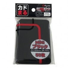 KADOMARU Sleeves 50 - Mini Normal Black - 62 x 89 mm - KDM010051