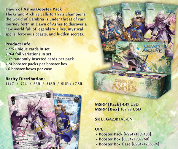 Grand Archive TCG: Dawn of Ashes AlteR booster box Pikku Play Grand Archive TCG: Dawn of Ashes AlteR booster box Pikku Play