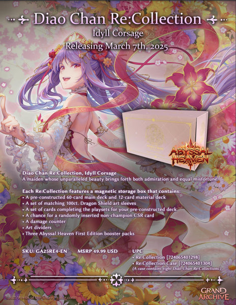 その他 Grand archive Diao Chan Enchantress CSR Diao Chan, Enchantress (CSR) - Abyssal Heaven - Grand Archive TCG